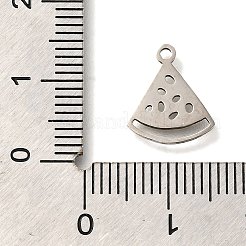 ステンレスペンダント201個  フルーツのチャーム  スイカ  12.5x10.5x1mm  穴：1.2mm&nbsp;STAS-R136-01P-08