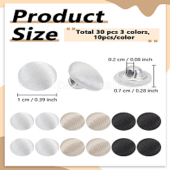 30 Stück 3 Farben 1-Loch Stoffknöpfe&nbsp;BUTT-LP0001-46