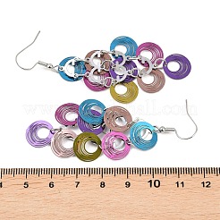 Серьги-подвески из нержавеющей стали 430 пробы&nbsp;EJEW-B157-01C