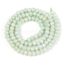 Антикоррозийные гальванические стеклянные бусины рондель&nbsp;X-EGLA-T021-4mm-17-06