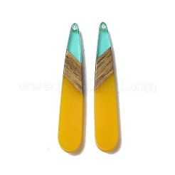 Подвески из непрозрачной смолы и ореха&nbsp;RESI-D060-A-05