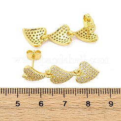 Серьги-гвоздики из циркония EJEW-H158-10G