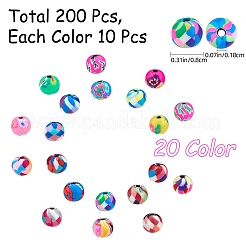 200шт 20 цвета бусины из полимерной глины ручной работы CLAY-SZ0001-96