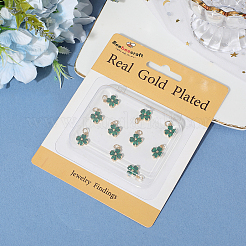 10шт латунные подвески с микропаве и кубическим цирконием&nbsp;KK-BBC0020-41