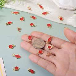 21шт 7 стиля латунные эмалевые подвески&nbsp;KK-TA0003-19D