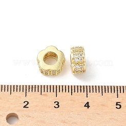 Латунь микропаве прозрачный кубический цирконий европейский бисер KK-C104-13G