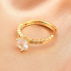 Манжеты из латуни с микро паве кубический цирконий для женщин&nbsp;RJEW-Z113-32G