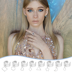 8 шт. набор из 8 колец-манжет из нержавеющей стали 304 RJEW-AB00012