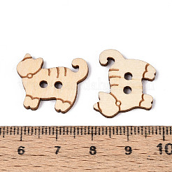 Деревянные пуговицы в форме кошки BUTT-T013-13B