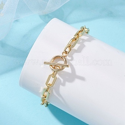 Bracelets de chaînes de trombones en laiton pour femmes&nbsp;BJEW-JB14063