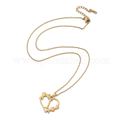 Ожерелья из нержавеющей стали с вакуумным покрытием pvd 201 NJEW-R267-02I-G