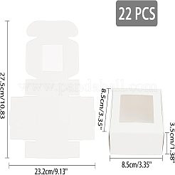 Красно-бумажные картонные шкатулки для драгоценностей CON-FH0001-31A