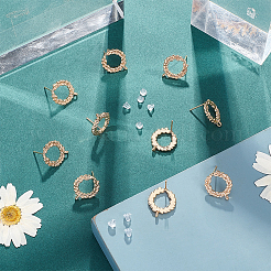 10 шт. латунная фурнитура для сережек-гвоздиков KK-PH0005-03