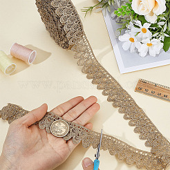 10 ярд цветочной полиэфирной кружевной ленты OCOR-GA0002-54