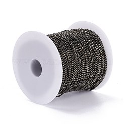 スプレー塗装された真鍮ファセットボールチェーン  ハンダ付け  スプールで  ラウンド  ブラック  1.5mm&nbsp;CHC-K011-35G