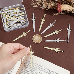 32 шт. 2 цвета стойки гальванизированный сплав большие подвески FIND-UN0002-85