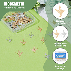 80 шт. 2 металлических цвета KK-DC0004-10