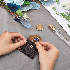 1 квадратный кожаный мешочек для хранения колец с кнопкой&nbsp;ABAG-CL0001-23