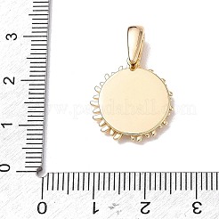 Latón micro pavimenta claro colgantes de circonio cúbico&nbsp;CU-CBA3371-01G