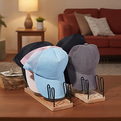 Étagère à chapeaux en bois&nbsp;AJEW-WH0410-186
