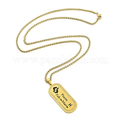 Collier avec pendentif en acier inoxydable 304 micro pavé de zircones cubiques transparentes pour femmes et hommes&nbsp;LS-NJEW-U007-01D
