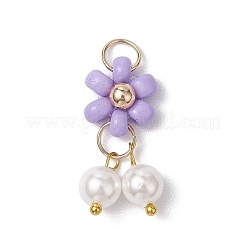 6 шт. 6-х цветные стеклянные подвески-семечки PALLOY-MZ00416