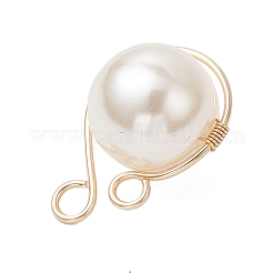 Подвески из медной проволоки с ракушками и жемчугом PALLOY-JF03607-01