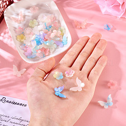 40 шт. 8 вида непрозрачных и прозрачных бусин из ацетата целлюлозы&nbsp;RESI-TA0003-51