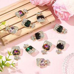 12шт 4 цвета подвески из сплава со стразами&nbsp;FIND-YW0011-80