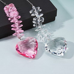 2 pezzo di ornamenti in vetro da appendere&nbsp;HJEW-FH00222