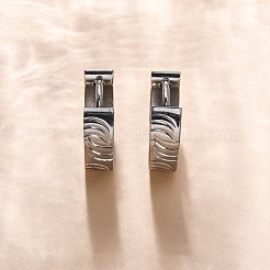 Серьги-кольца из нержавеющей стали 304 с эффектом полировки EJEW-M001-14P