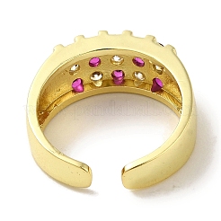 Кольца-манжеты из латуни с микропаве из кубического циркония RJEW-H228-13G