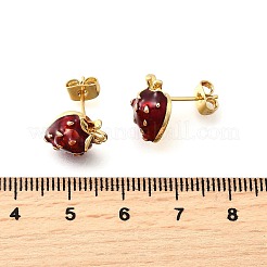 Серьги-гвоздики из латуни EJEW-F372-01A-G