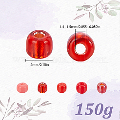 150 g di perline di vetro opaco e trasparente con colori interni&nbsp;SEED-HY0001-37B