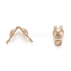 Жёлтые золотые наконечники из бисера KK-A130-02