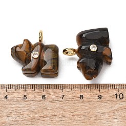 Natürliche Tigerauge geschnitzte Anhänger&nbsp;G-H357-02G-11