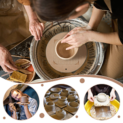 Древесноволокнистая плита средней плотности (мдф) переносная глиняная расклинивающая доска со встроенной&nbsp;AJEW-PH0006-65C