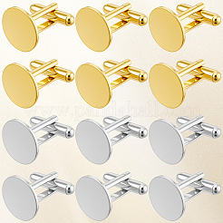 20 шт. 2-цветные латунные пуговицы для манжет KK-SC0006-44