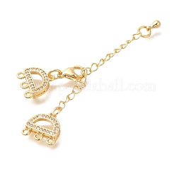 Латунные застежки-карабины с 6 отверстием и 3 нитями KK-K388-71G