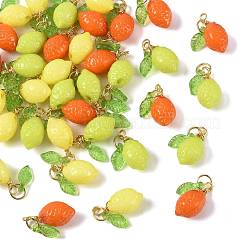 36 шт. 3-х цветные лимонные акриловые подвески&nbsp;PALLOY-FS00059-01