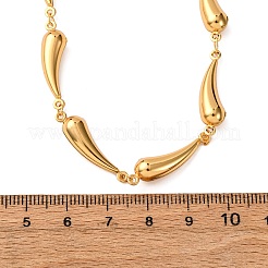 Женские ожерелья из цепочек из нержавеющей стали 304 NJEW-G178-01G-01