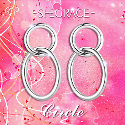 Серьги-гвоздики из серебра 925 пробы с родиевым покрытием JE706A