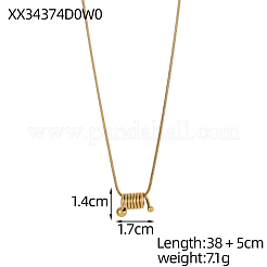 Ожерелья со спиральной пружиной из нержавеющей стали 304&nbsp;STAS-OY007-63G