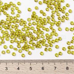 MIYUKIラウンドロカイユビーズ  日本製シードビーズ  （rr3524)ファンシーライニングマリーゴールド  15/0  1.5mm  穴：0.7mm  約5555PCS /ボトル  10 G /ボトル&nbsp;SEED-JP0010-RR3524