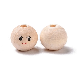 Печатные деревянные бусины&nbsp;WOOD-C001-02C