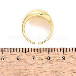 Латунные кольца-манжеты с микропаве и прозрачным цирконием для женщин&nbsp;RJEW-U047-29G