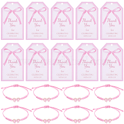 Bracelets à maillons en alliage émaillé avec nœud papillon&nbsp;BJEW-BM0001-02