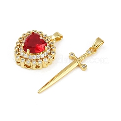 Латунные микропаве прозрачные кубические цирконии подвески наборы&nbsp;KK-R226-08G