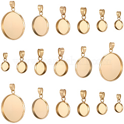 24 pz 6 stili 304 impostazioni cabochon pendente in acciaio inossidabile&nbsp;STAS-BBC0011-06