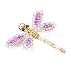 Подвески в виде стрекоз из стеклянных бусин&nbsp;PALLOY-MZ00983-05